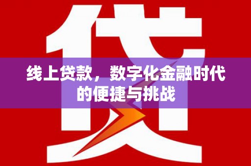 兴庆线上贷款，数字化金融时代的便捷与挑战