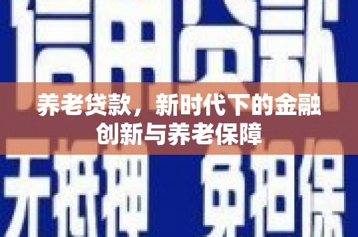 兴庆养老贷款，新时代下的金融创新与养老保障