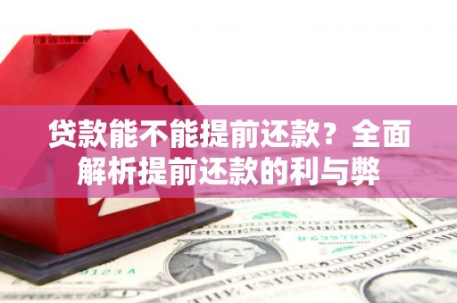 兴庆贷款能不能提前还款？全面解析提前还款的利与弊