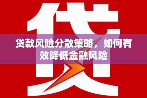 兴庆贷款风险分散策略，如何有效降低金融风险