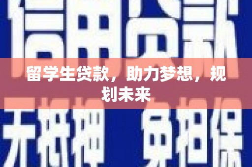 兴庆留学生贷款，助力梦想，规划未来