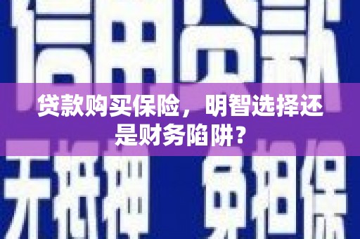 兴庆贷款购买保险，明智选择还是财务陷阱？