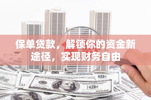 兴庆保单贷款，解锁你的资金新途径，实现财务自由