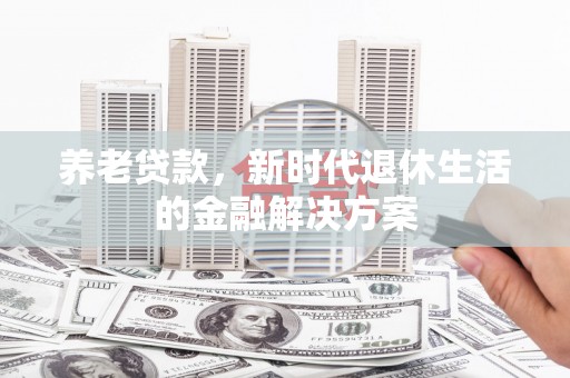 兴庆养老贷款，新时代退休生活的金融解决方案