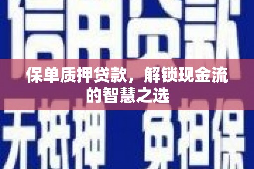 兴庆保单质押贷款，解锁现金流的智慧之选
